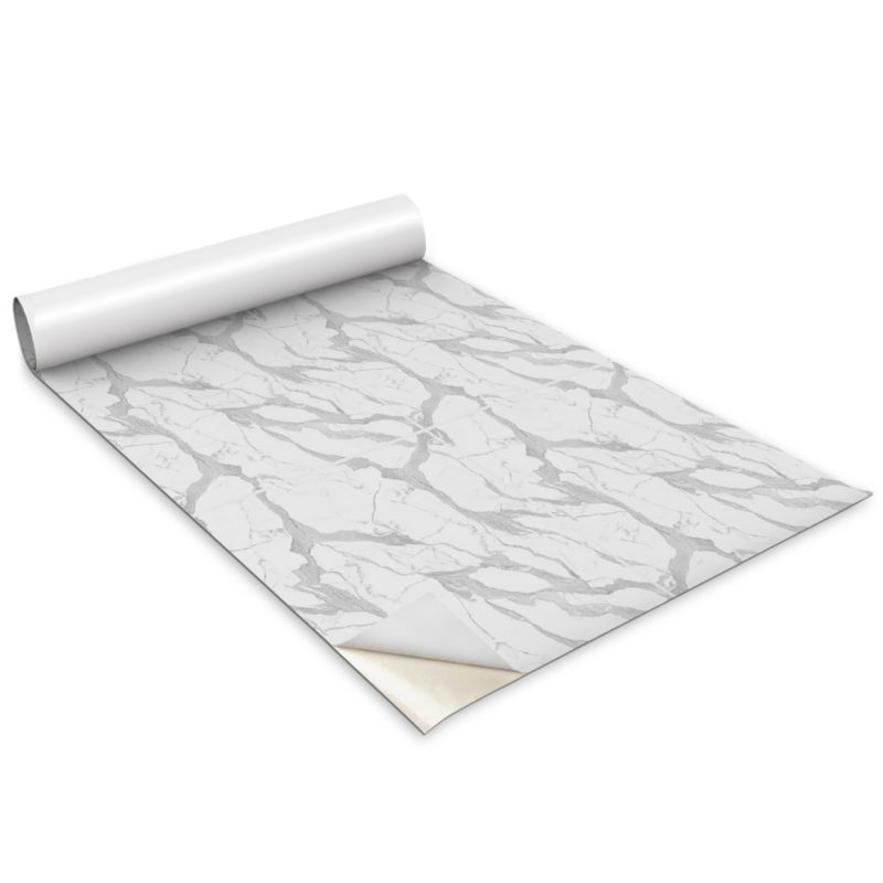 Okleina Meblowa Do Sypialni I Garderoby Wallfluent 100x50 cm Biały marmur Okleina Na Biurko I Regał 1 rol.