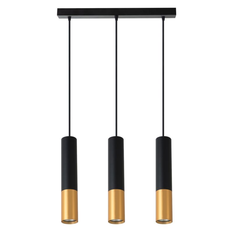 Lampa wisząca sufitowa MasterLED Keon 3x LED GU10 loft 96 cm IP20 czarna + złoto 1 szt.