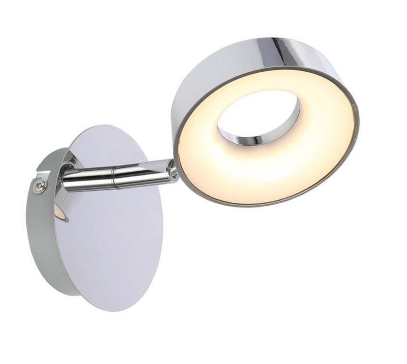 Kinkiet ścienny Candellux Isla chromowany biały LED 4W IP20 wym: 13 x 15 x 10 cm - 1 szt.