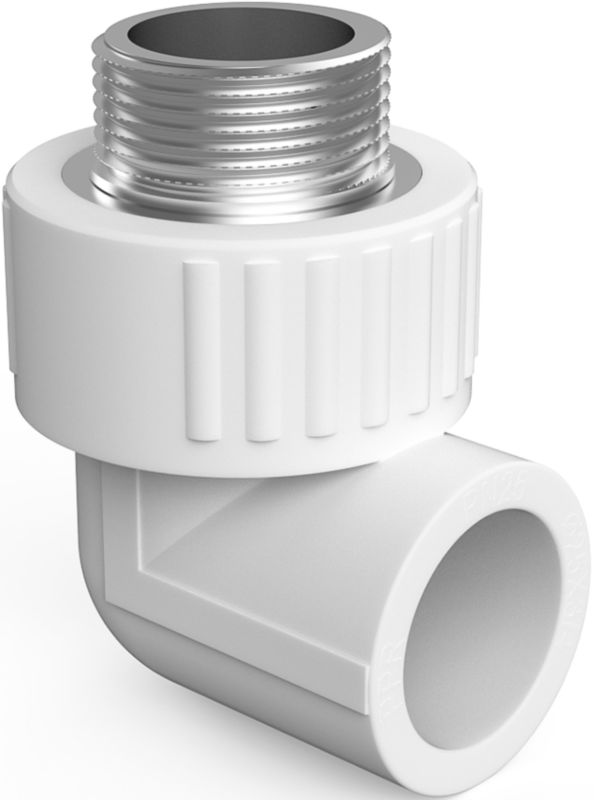 Kolano zgrzewane Mexen PP-R bezbarwne 40 mm x 5/4" GZ 1 szt.