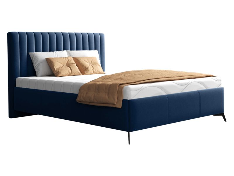 Łóżko tapicerowane MIRJAN 24 Morris 140x200 granatowy 1 szt.
