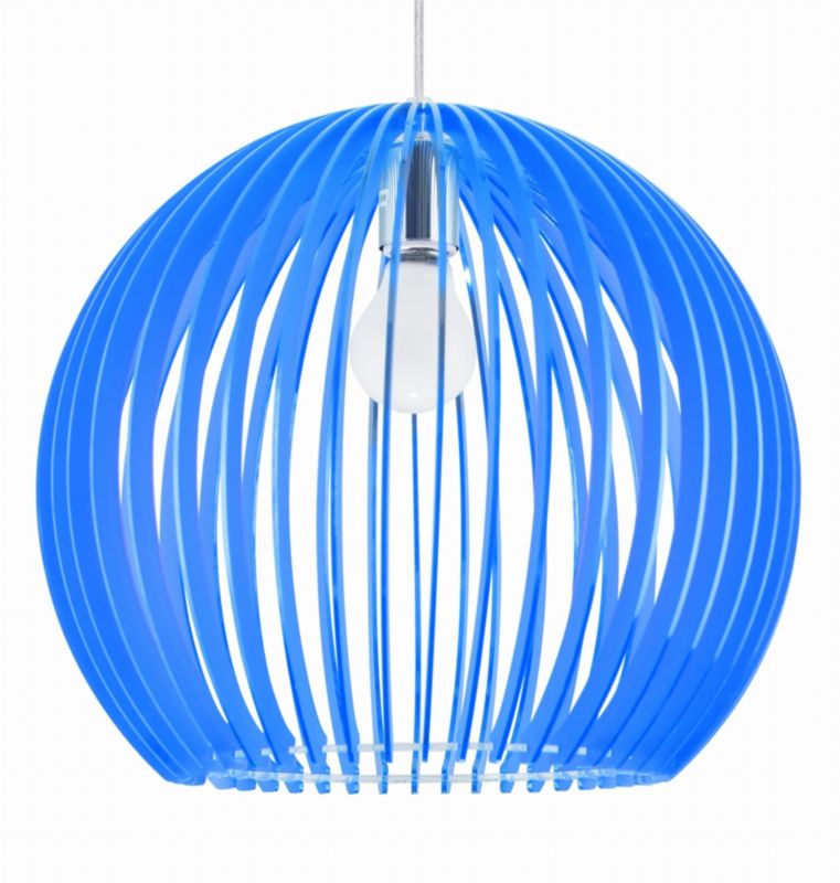 Lampa sufitowa Candellux Haga chromowana-niebieska wym: 110 x 36 x 36 cm 1xE27 x 60W 1 szt.