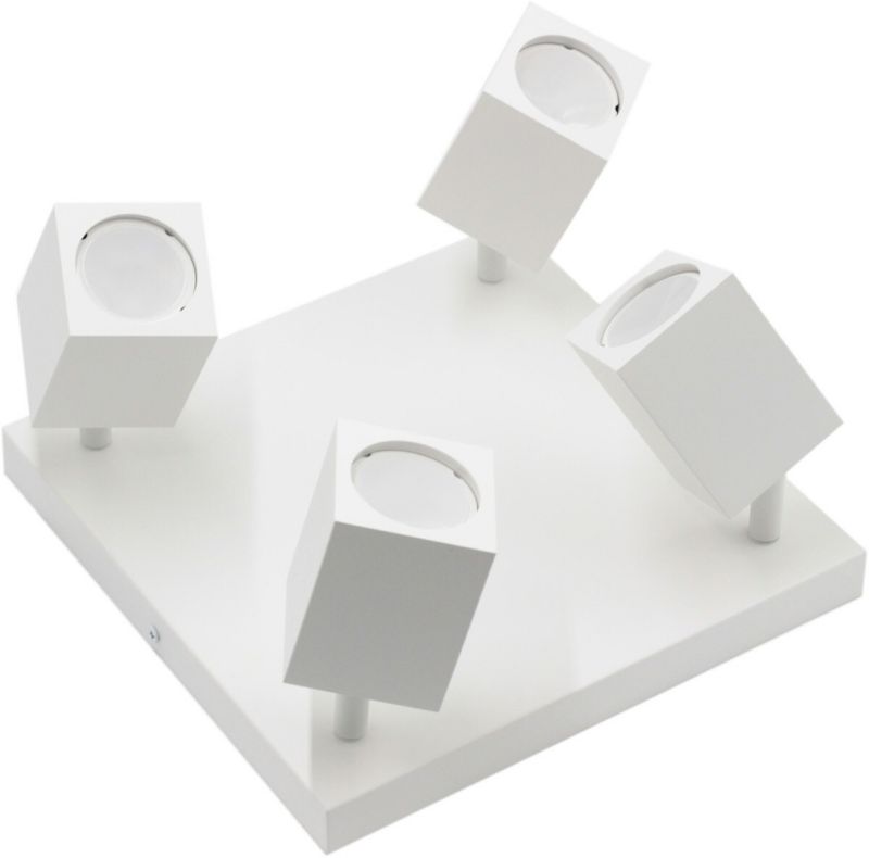 Lampa sufitowa IdeaLED Quantus biała 4xGU10x40W wym:15x26x26cm IP20 -1 szt.