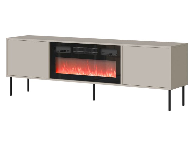 Szafka RTV MIRJAN 24 Domi EF 180 2D + kominek kaszmir 1 szt.