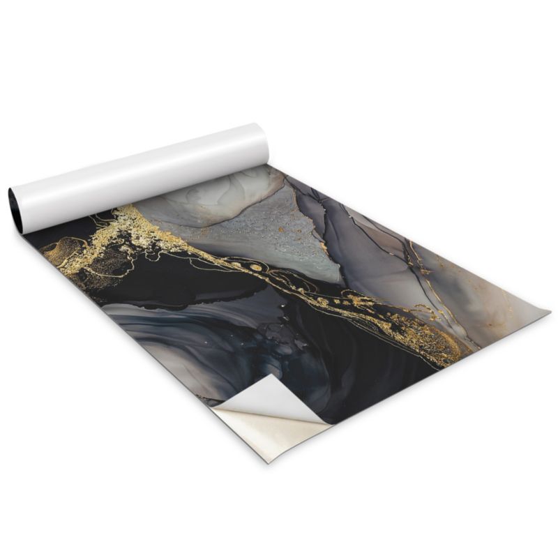 Folia Dekoracyjna Na Meble Wallfluent 100x50 cm Marmurowe jezioro Odporna Folia Samoprzylepna Mat 1 rol.