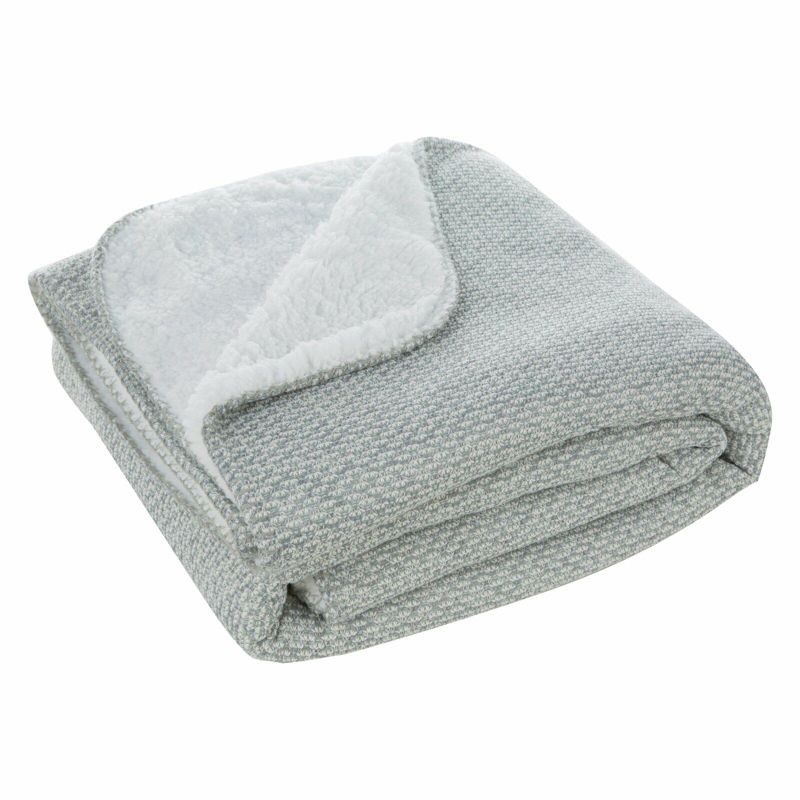 Koc Panda Eurofirany 150x200 cm Dwustronny Srebrny miękki 1 szt.