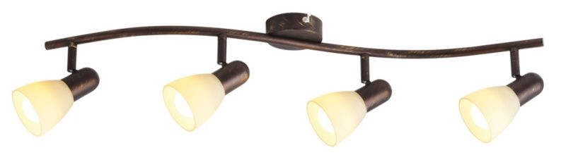 Reflektor spot Rabalux Soma brąz antyczny-kremowy 4 x E14 x 40W IP20 wym: 17 x 70 x 8 cm - 1 szt.