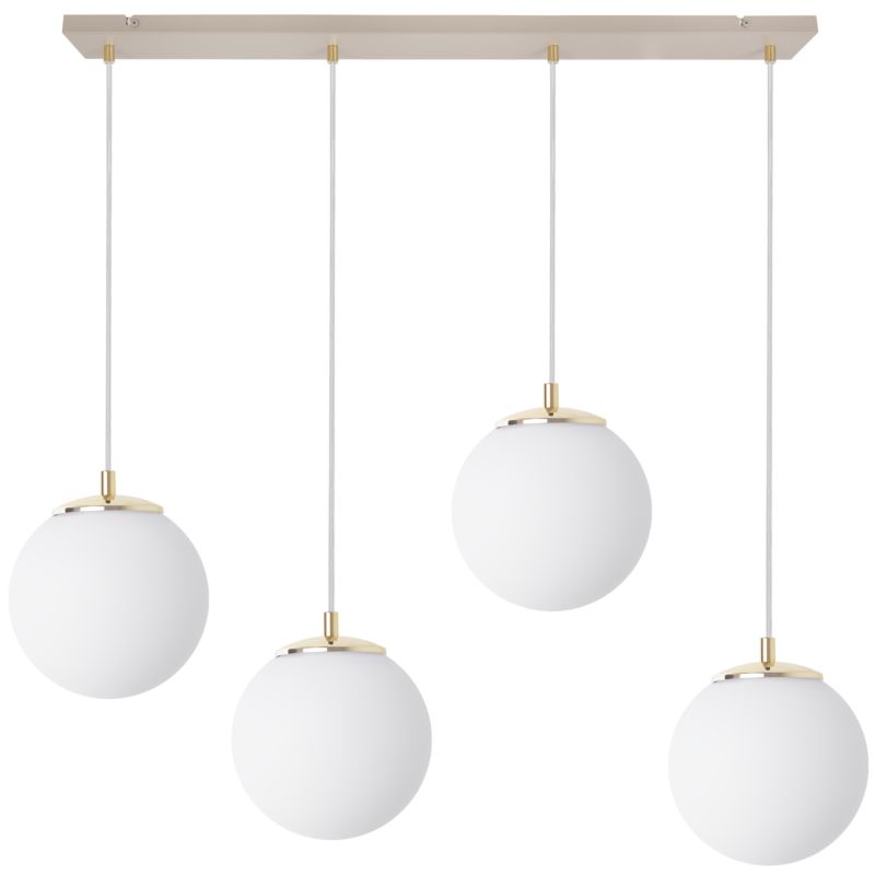 Lampa sufitowa wisząca Light Home LH Florence 4x E14 kaszmirowy/biały/złoty 1szt.