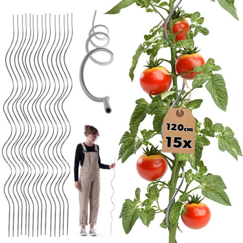 Tyczka KADAX Spiralna Do Pomidorów Roślin Fasoli Ogórków 120 cm 15 szt.