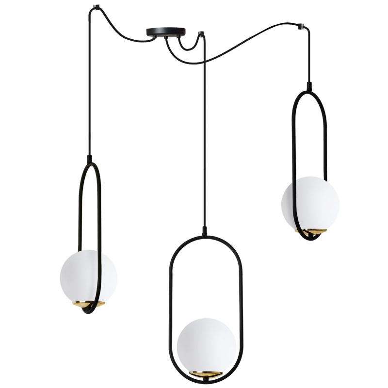 Lampa sufitowa wisząca Light Home LH Luna Pająk 3x E14 biały/czarny/złoty 1szt.