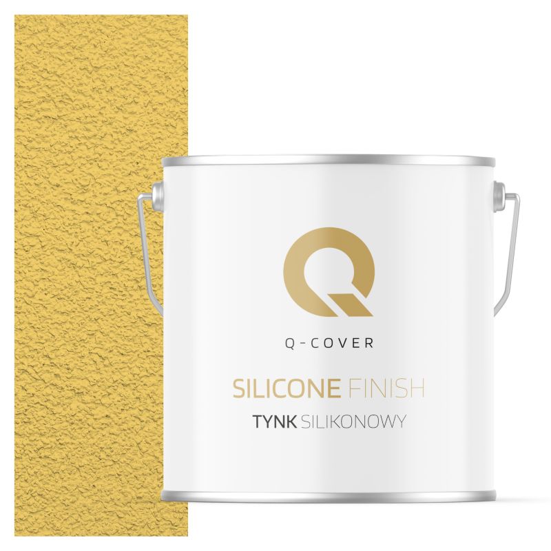 Tynk Silikonowy Elewacyjny Baranek 3.0mm Q-Cover Żółty cytrynowy F624 7KG
