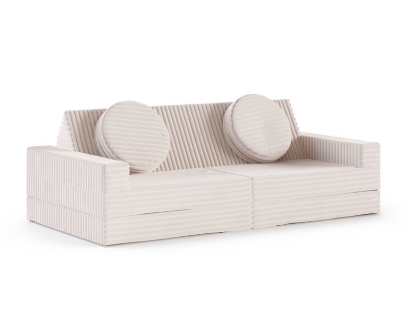 Sofa ŚPIJZDROWO sofka modułowa biała wielofunkcyjna 160x160x13 1 szt.