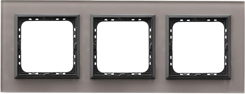 Ramka potrójna Ospel As szkło szare