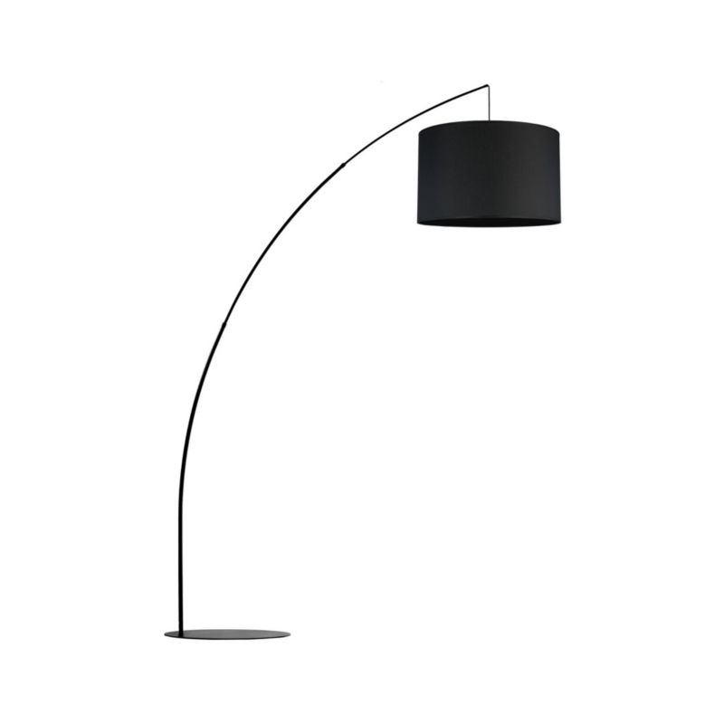 Lampa podłogowa stojąca TK-Lighting Moby czarna łukowa 1 x E27 x 20W wym: 245 x 60 x 190 cm - 1 szt.