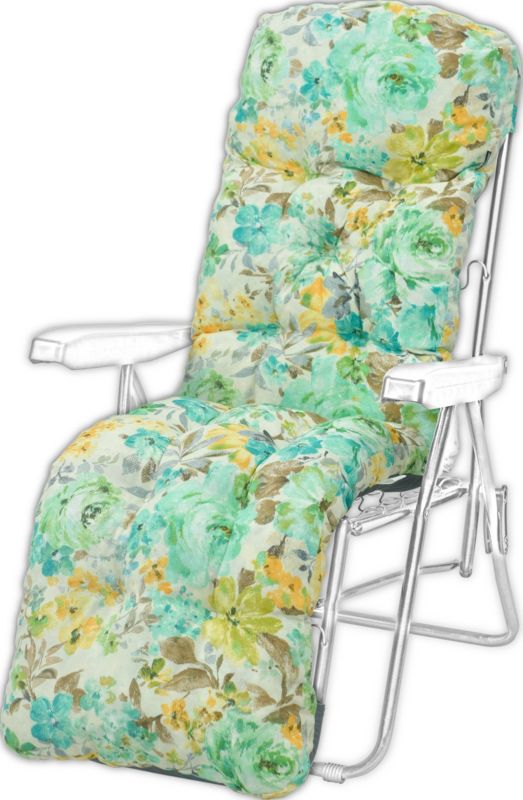 Poduszka na leżak z podnóżkiem AMPO gruba beżowy brązowy niebieski 1 szt.