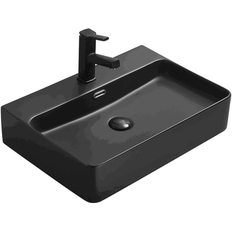 Umywalka nablatowa Mexen Lara czarna 60 x 42,5 cm 1 szt.