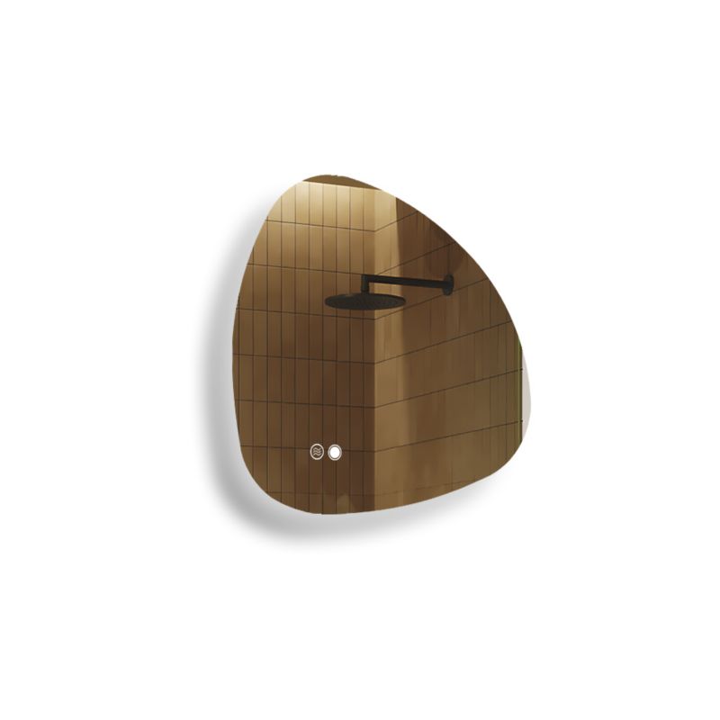 Lustro łazienkowe Artforma 64x64cm nieregularne LED Dual włącznik mata grzewcza EGG221 1szt.