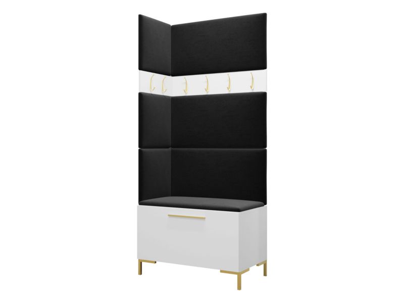 Garderoba MIRJAN 24 Zilion IV biały + czarny 1 kpl.