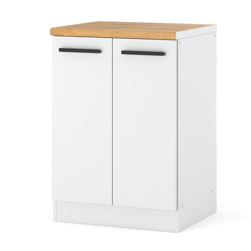 Szafka Kuchenna Hurtownia-Mebli Stojąca Blanka dolna D60 60cm Biały Mat Biały Mat 60x47x85 cm 1szt.