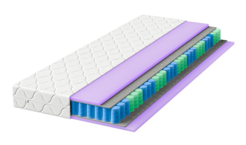 TINO Materac kieszeniowy 160x200 7 stref, dwustronny, antyalergiczny, wysokość 16 cm 1szt.
