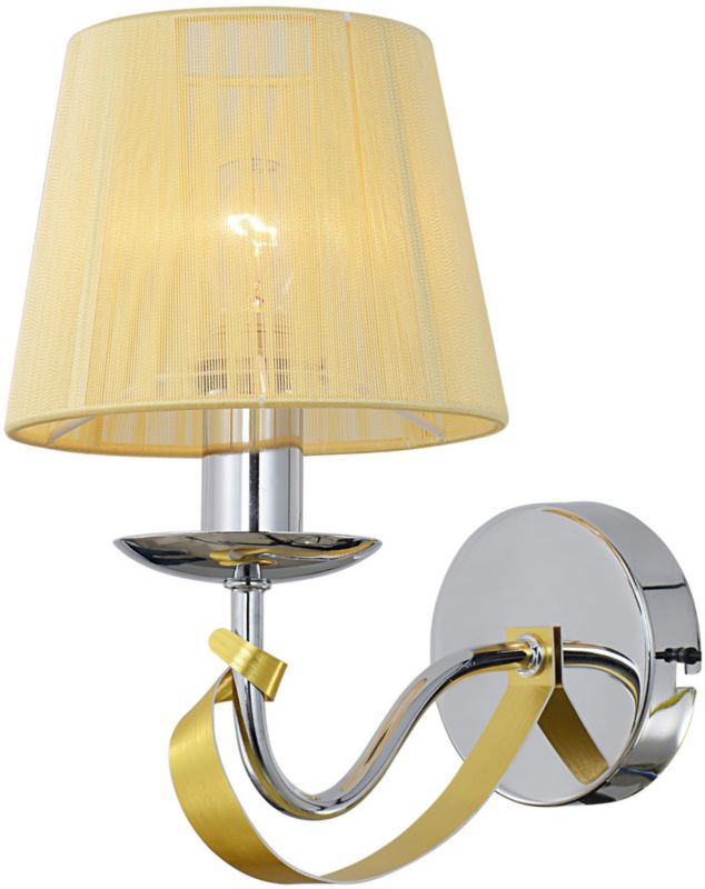Kinkiet ścienny Candellux Diva chromowany złoty-żółty 1 x E14 x 40W IP20 wym: 27 x 15 x 23 cm - 1 szt.