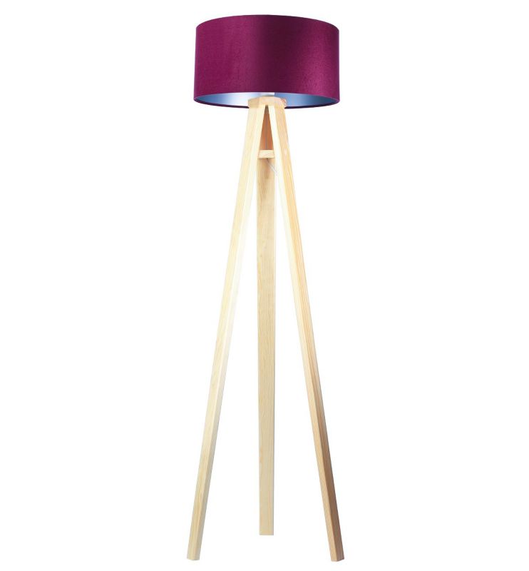 Lampa Bps Koncept stojąca HOME 40 fioletowa/srebrna/sosna 1 szt
