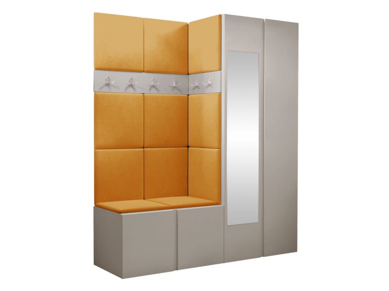 Garderoba MIRJAN 24 Orion XII kaszmir + żółty 1 kpl.