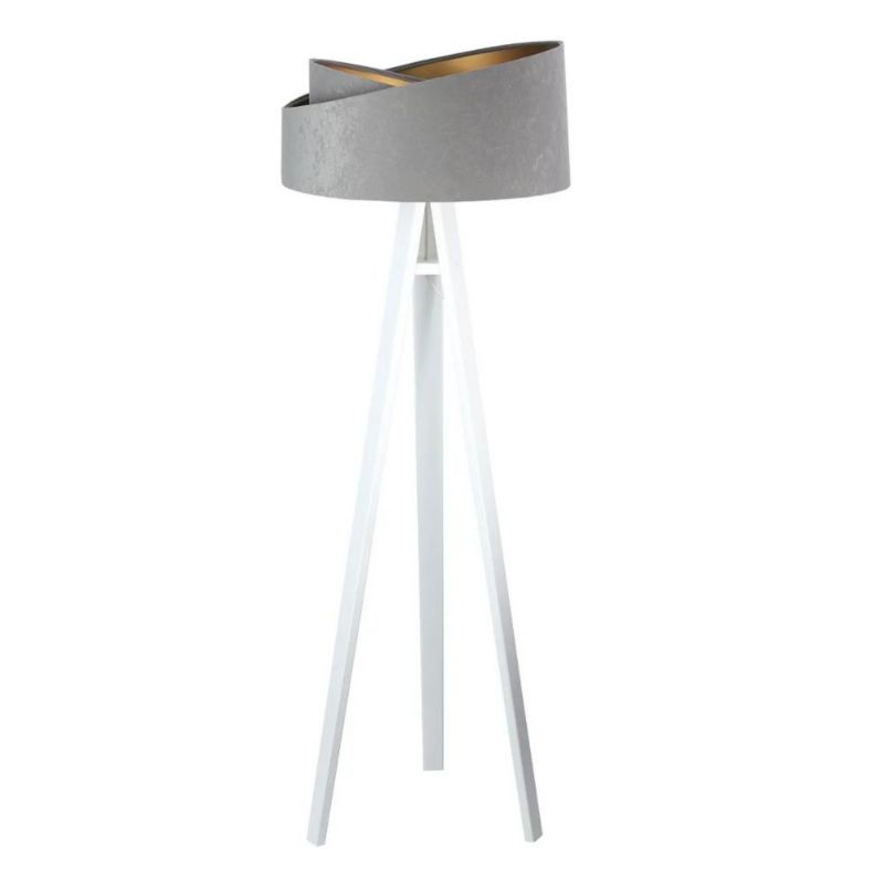 Lampa Bps Koncept stojąca GEMSTONE szara/złota/biała 1 szt