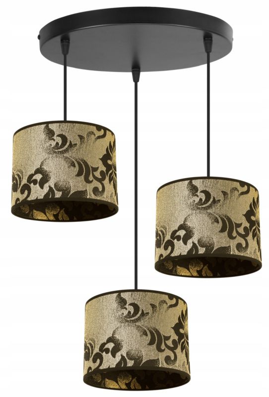 Lampa sufitowa wisząca okrągła Light Home LH Werona 3x E27 60W ciemne złoto 1szt.