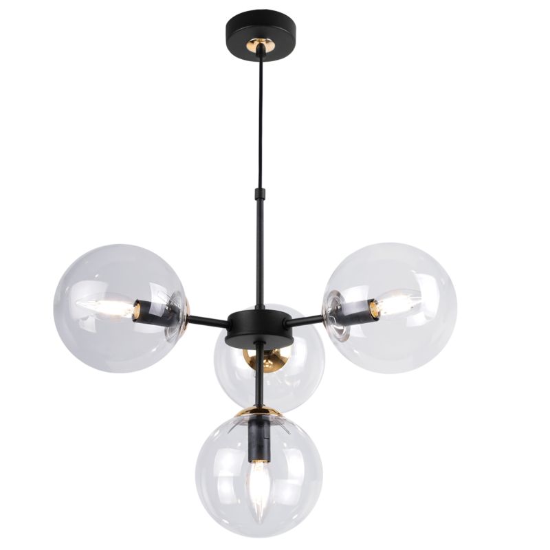 Lampa sufitowa wisząca Light Home LH Imperia 4x E14 60W transparentny/złoty 1szt.