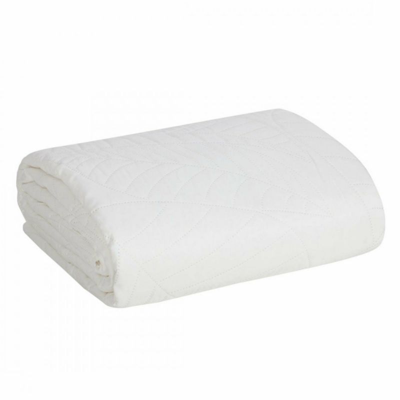 Narzuta BONI/6 Eurofirany 170x210 cm biała wzór liście dekoracyjna miękka 1 szt.