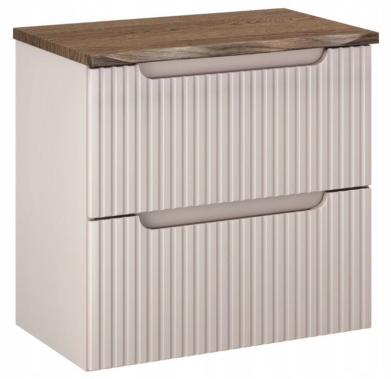 Szafka pod umywalkę Furnidea 60 cm z blatem kaszmir dąb Casella Nova 1 szt.