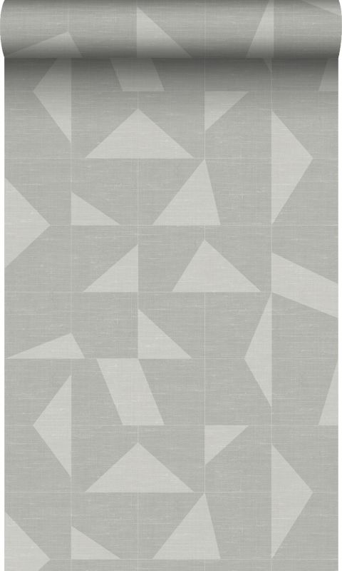 Tapeta Origin Wallcoverings motyw graficzny o tkanej strukturze jasnoszarym 53 cm x 10.05 m - 1 rol.