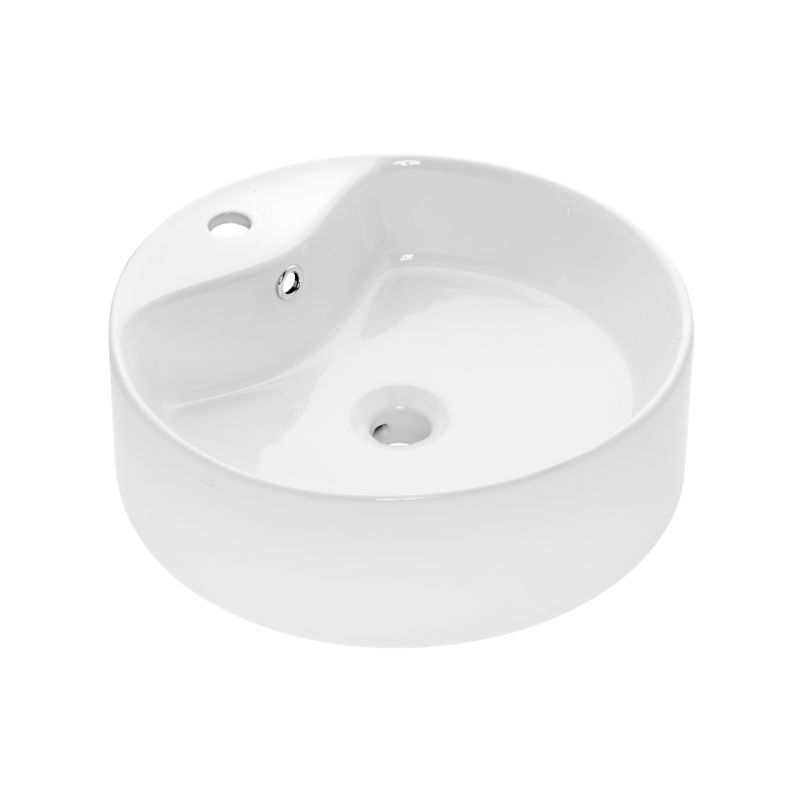 Umywalka nablatowa Invena Rondi 47 cm, okrągła, z otw. na bat. 1 szt.