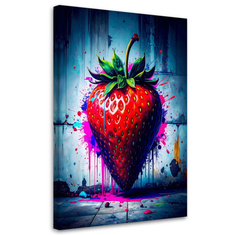 Obraz do kuchni baru jadalni Feeby Owoc Truskawka Abstrakcja 80x120cm 1szt