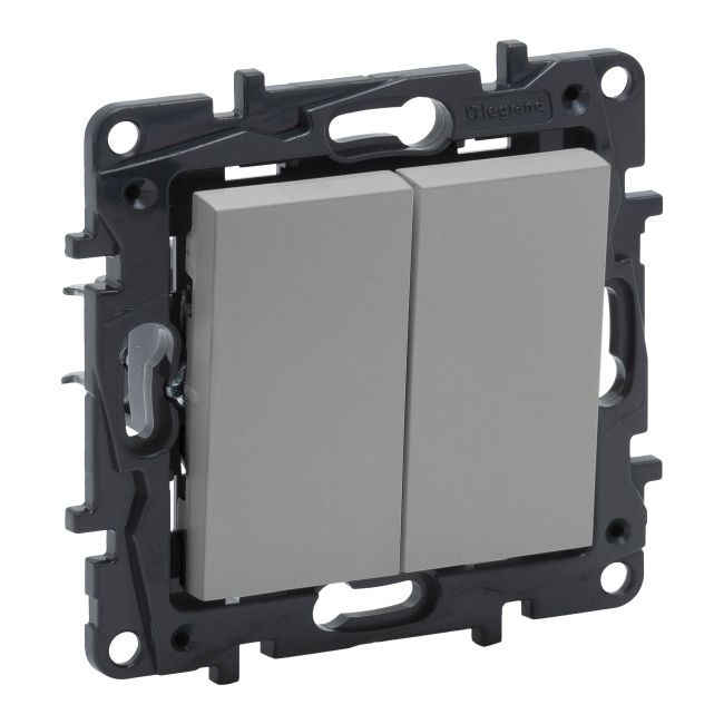 Łącznik podwójny Legrand Niloe Step aluminium