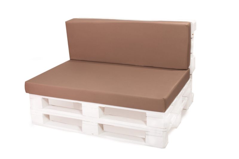 Poduszka ogrodowa na paletę,Setgarden, 120x60x40cm, Beżowa poduszka zdejmowane pokrowce, Flat 1szt