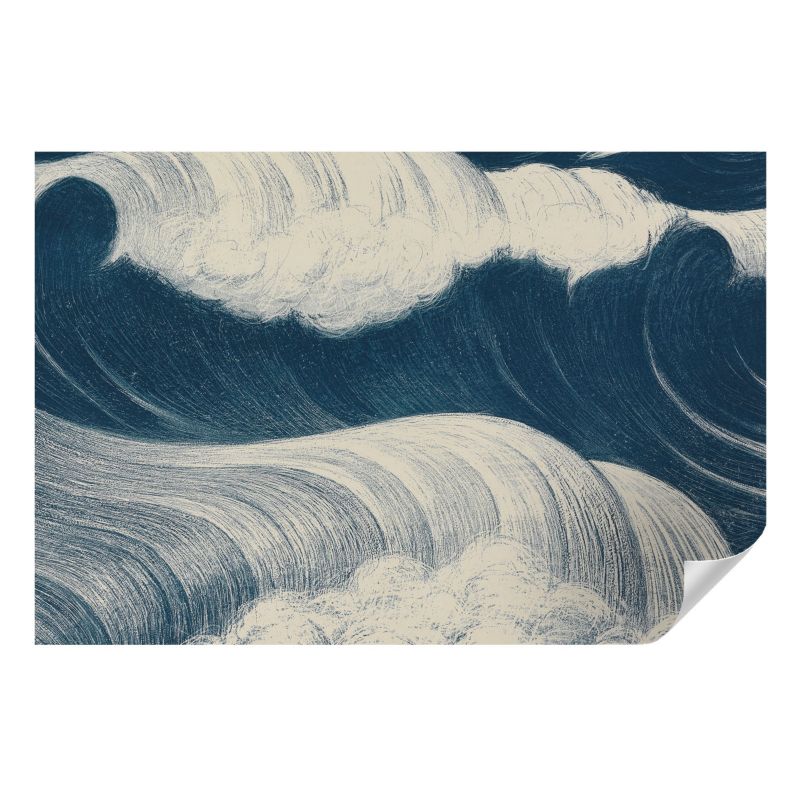 Tapeta samoprzylepna Wallfluent 104x70 cm Morskie fale Dla Miłośników Sztuki Abstrakcyjnej 1 szt.