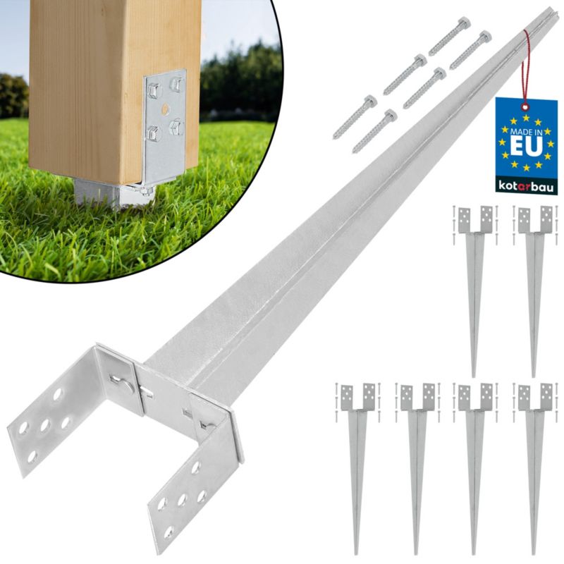 Podstaw słupa KOTARBAU regulowana wbijana 0-160 mm 6 szt.