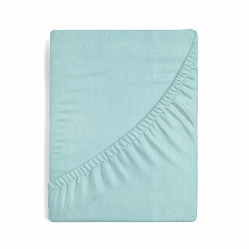 Prześcieradło JERSEY Eurofirany 220 x 200 x 30 cm miętowe bawełniane z gumką szt. 1