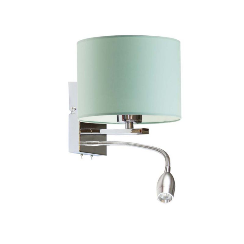 Kinkiet Volta Light Factory Moto Chrom/Miętowy Abażur 1xE27 1szt.