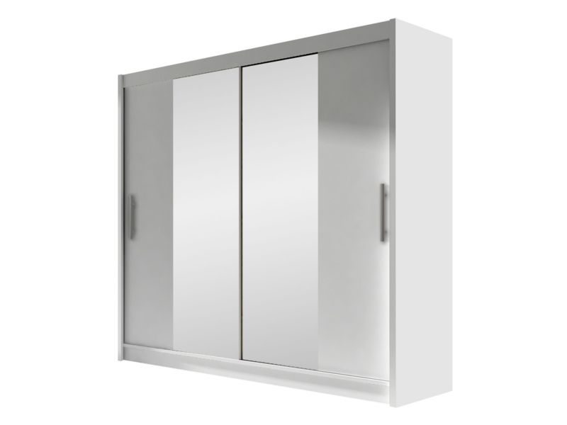 Szafa MIRJAN 24 z drzwiami przesuwnymi London II biały/lustro 1 szt.