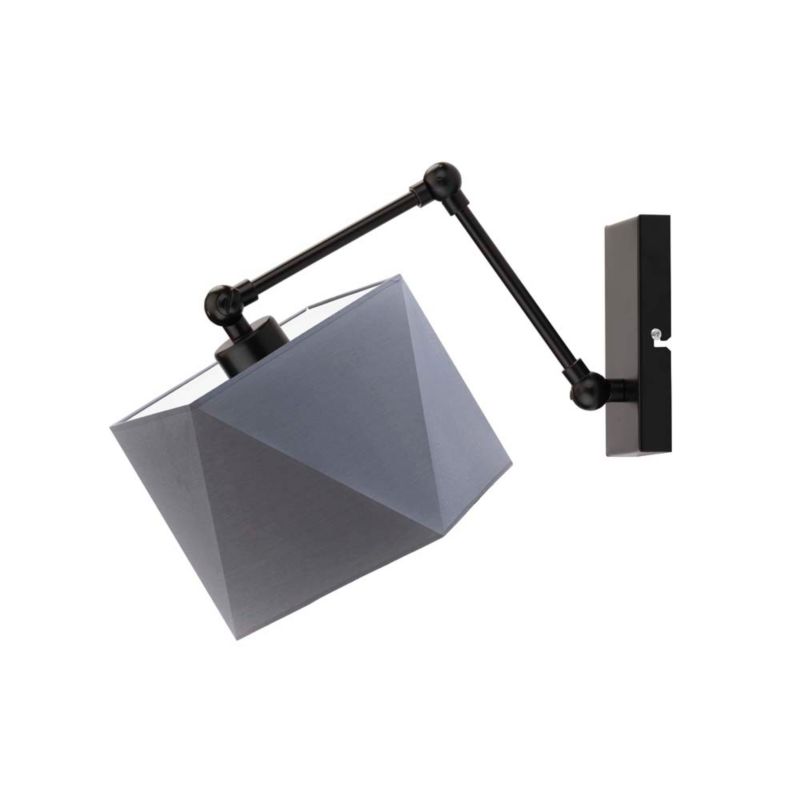 Kinkiet Volta Light Factory Soul Czarny/Szary Abażur 1xE27 1szt.