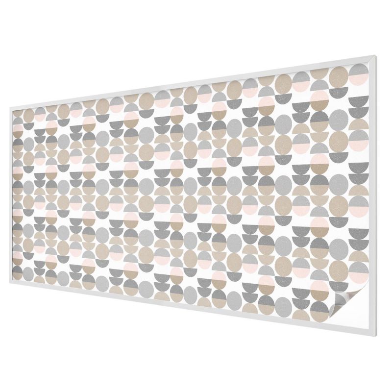 Folia Okienna Wallfluent 200x100 cm Chroniąca Prywatność Geometryczne okręgi i półokręgi w delikatnych barwach 1 rol.