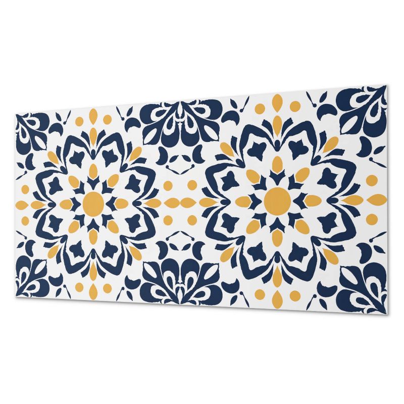 Winylowe Kafelki Samoprzylepne ArtPrintCave 60x30 cm Kwiatowy wzór mandali 6 szt.