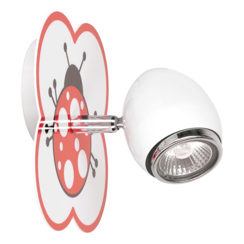 Kinkiet SPOT Light 1xGU10 Max.50W Biały z Wielokolorowym Wzorem w Biedronkę, Polski Producent, 1 szt.