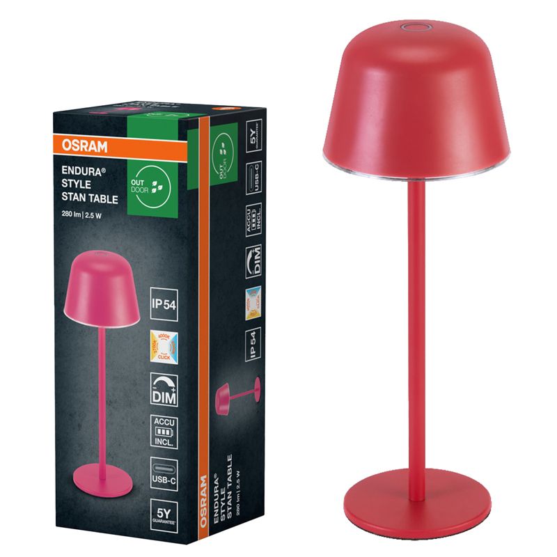 Lampa Ogrodowa Osram Lampka LED 2.5 W 200 lm CCT Ściemnialna Czerwony IP54 1 szt