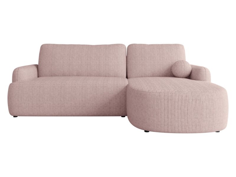 Narożnik z funkcją spania MIRJAN 24 Loridu Sztruks prawy perłowy róż 1 szt.