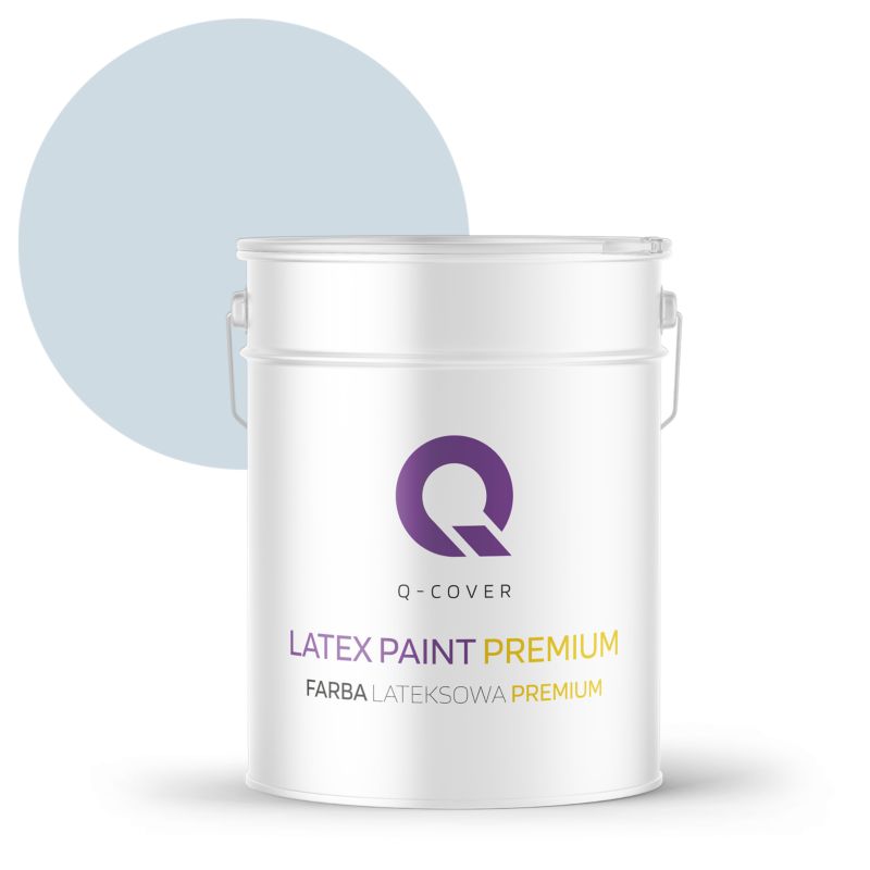 Farba Lateksowa Premium Plamoodporna do Ścian i Sufitów Q-Cover Szary platynowy jasny H0668 Głęboki Mat 10L