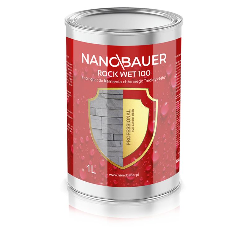 Impregnat Nanobauer 1L do kamienia naturalnego chłonnego mokry efekt 1szt